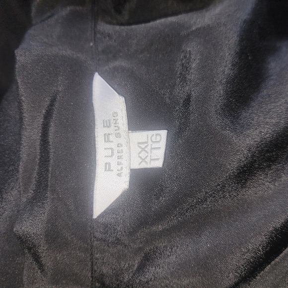 Pure Alfred Sung Black Sleeveless Blouse with Tie Neck XXL - Picture 6 of 6